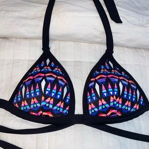 Wrap, halter bikini top.